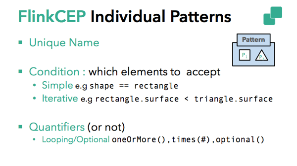 Individual patterns in Flink CEP