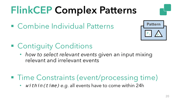 Complex patterns in Flink CEP