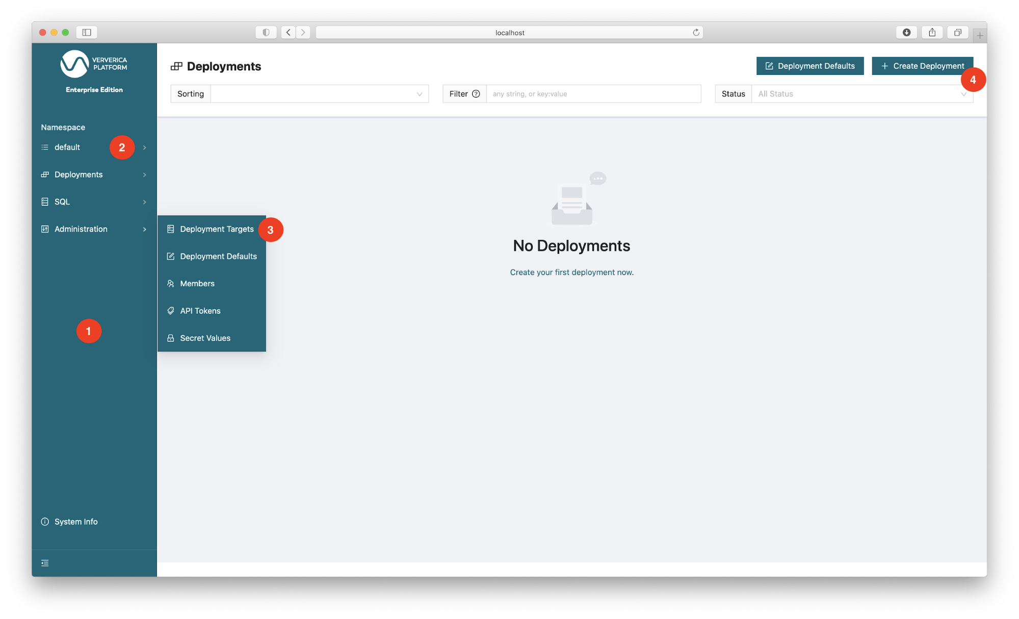 Ververica Platform, Deployments, Flink deployment, Flink on Kubernetes