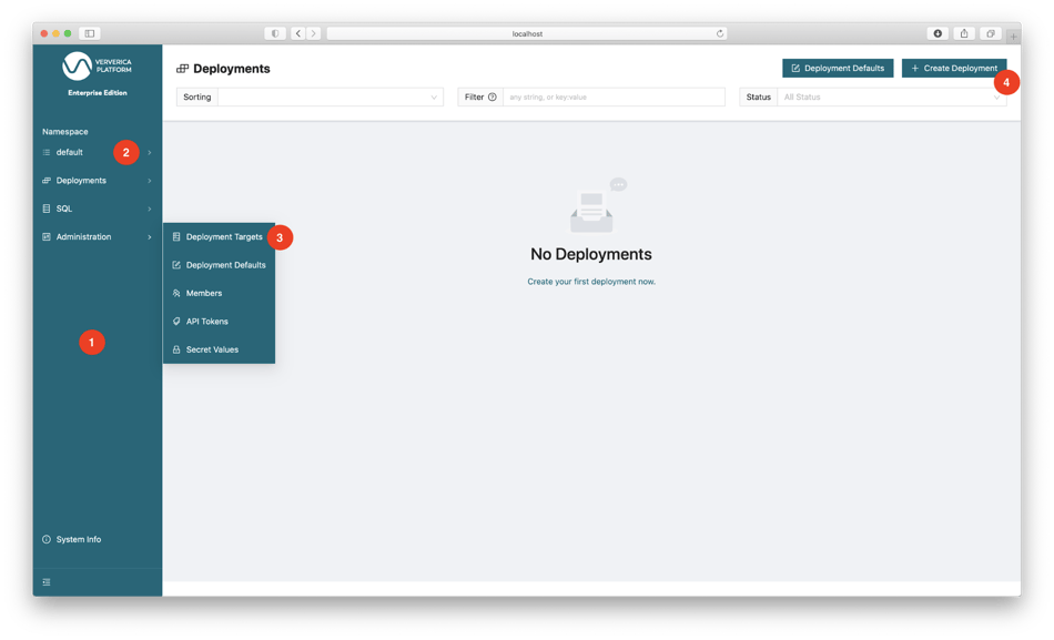 Ververica Platform, Deployments, Flink deployment, Flink on Kubernetes