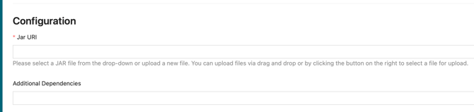 Ververica Platform WebUI Configuration Jar URI