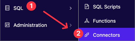 Ververica Platform UI create SQL connector