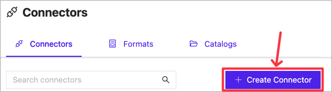 Ververica Platform UI create connector